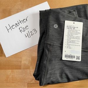 Like new Lululemon Wunder Under Brushed Full-On Luxtreme Heathered Black Legging